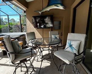 Patio bistro table set