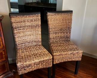 Wicker accent chairs