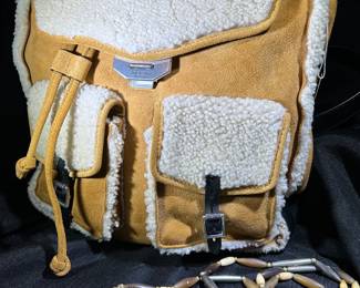 Rag & Bone suede sherpa backpack 