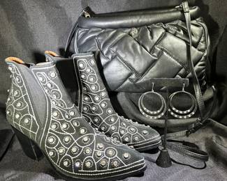 Kurt Geiger handbag 
Free People ankle boots 