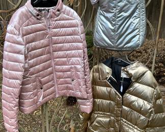 Metallic puffer jackets 