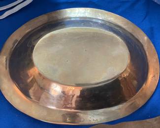 Back of vintage brass bowl