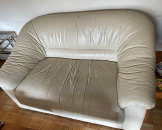 Small leather sofa