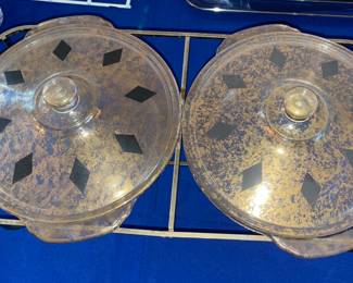 Vintage Fire King double casserole