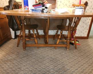 Vintage drop leaf dining table