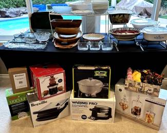 Variety of serving dishes