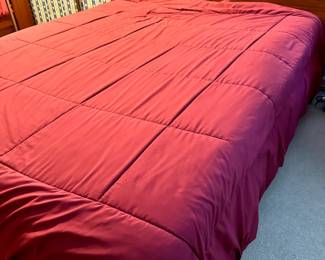 Queen size bead:  wood headboard with storage & platform drawers underneath