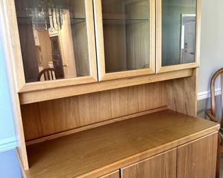 Solid wood china hutch