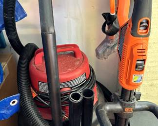 Shop vacuum, weed trimmer