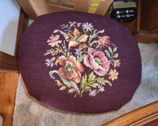 Needlepoint foot stool