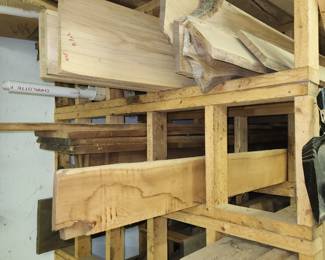 Assorted hardwood lumber