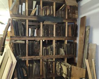 Assorted hardwood lumber  (Black walnut, oak, black ash) Some live edge planks available. 