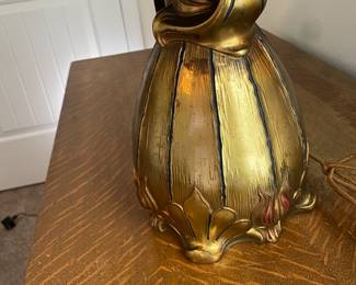 Rare Pittsburg/Nicholas Kopp lamp c.1921 Art deco period. 22"tall and 18" wide shade. Base is 7"wide. 12 1/2"T to the shade. Very good condition. The wire and plug needs redo. $2,600