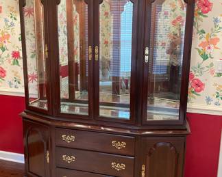 $550 Ethan Allen China Cabinet 60Lx120Hx19D