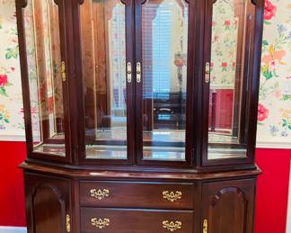 $550 Ethan Allen China Cabinet 60Lx120Hx19D