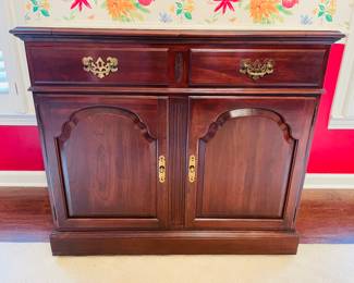 $350 Ethan Allen server with flatware drawers 40x20x36
