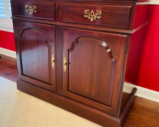 $350 Ethan Allen server with flatware drawers 40x20x36
