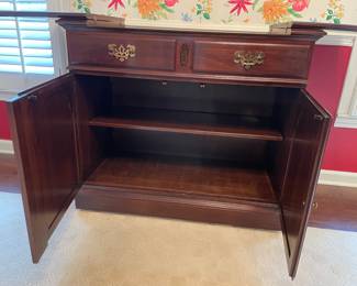 $350 Ethan Allen server with flatware drawers 40x20x36
