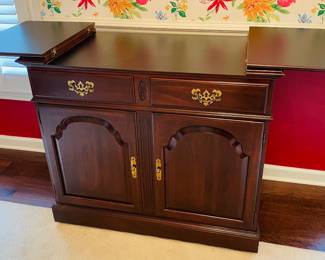 $350 Ethan Allen server with flatware drawers 40x20x36
