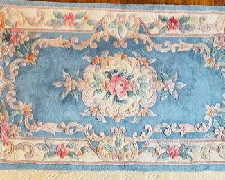 $120 Chinese blue rug 30x54
