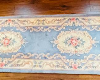 $180 Chinese blue rug runner 27x97