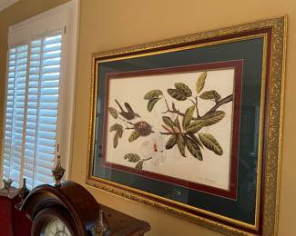 $120 Sherrie M.Hilliard numbered print 207/950 32x42
Magnolia & birds