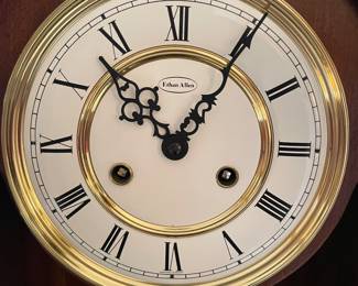 $120 Ethan Allen mantel clock Mahogany 27x15