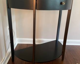 $68 Demi lune side table 30x15x32
