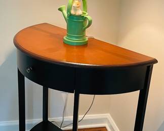$68 Demi lune side table 30x15x32