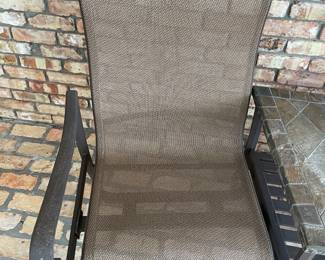 $220 1 piece with 2 armchairs linked with slate center table 75 L
