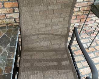 $220 1 piece with 2 armchairs linked with slate center table 75 L
