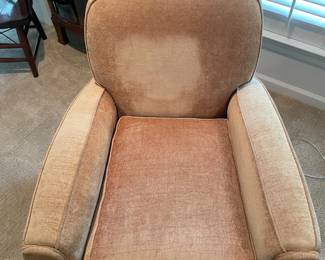 $200 Rowe furniture velvet honey color club chair 