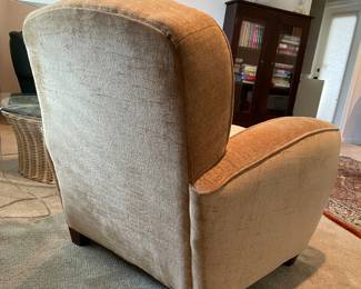 $200 Rowe furniture velvet honey color club chair 