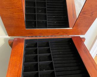 $90 Mission style jewelry chest 
