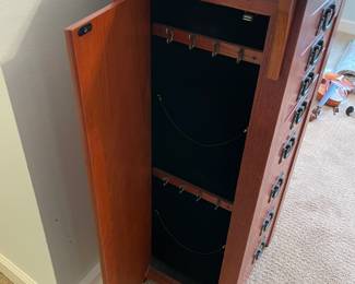 $90 Mission style jewelry chest 