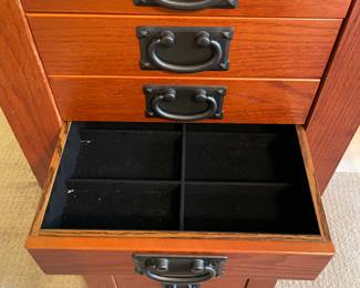 $90 Mission style jewelry chest 