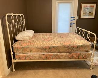 $250 Iron white full size bed 
