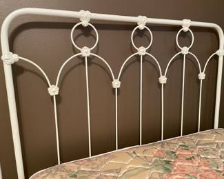 $250 Iron white full size bed 