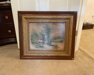 $50 Victorian print of landscape 30x26
