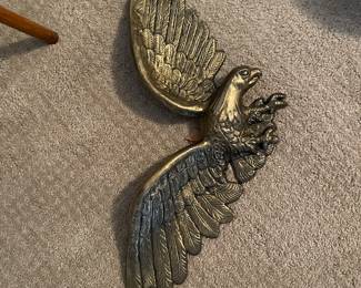 $48 Brass Eagle for wall hanging 29"L