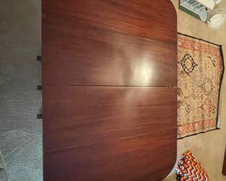 $250 Mahogany pedestal table 54W openedx38W