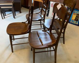 $200 Set of 4 Antique chairs 