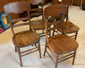 $200 Set of 4 Antique chairs 