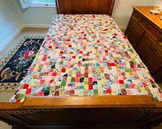 $450 French Louis XVI style full size bed 55"W
mattress included 
