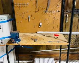 $70 Work bench / shelf with Vice 
