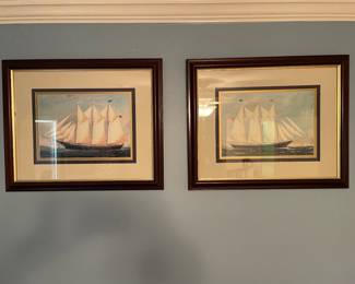 $80 Pair sailboat prints