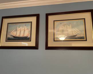 $80 Pair sailboat prints