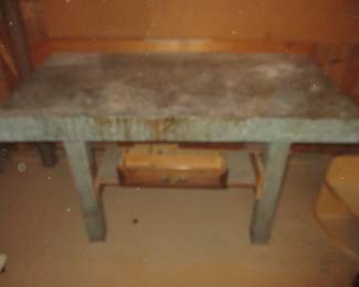 Tin top work bench