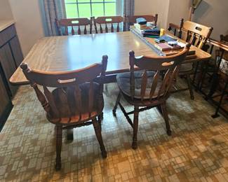 1 of 3 pictures - Table with 6 chairs