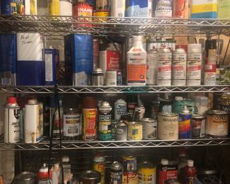 Metal racks for sale lots of miscellaneous garage things